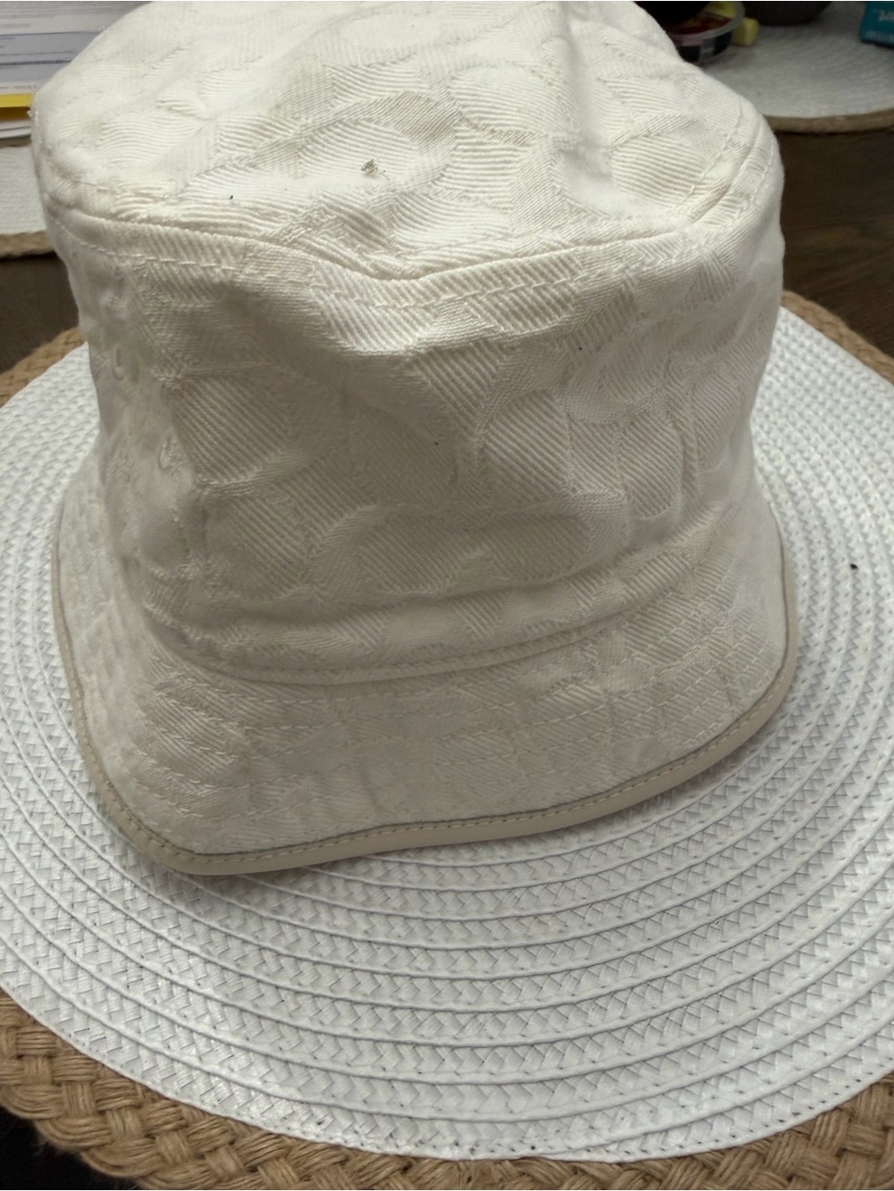 Coach Classic White Bucket Hat - Lightweight Summer Accessory